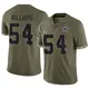 Limited Olive Youth Sam Williams Dallas Cowboys 2022 Salute To Service Jersey