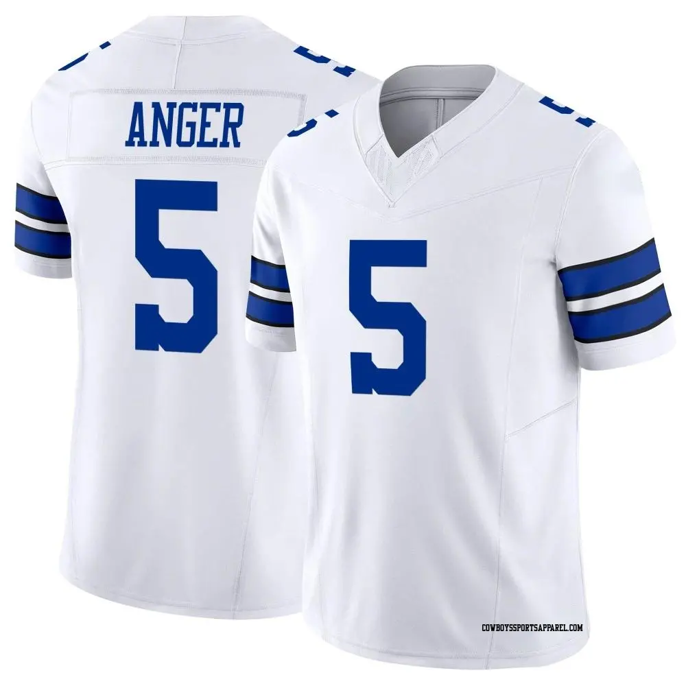 Limited White Men's Bryan Anger Dallas Cowboys Vapor F.U.S.E. Jersey