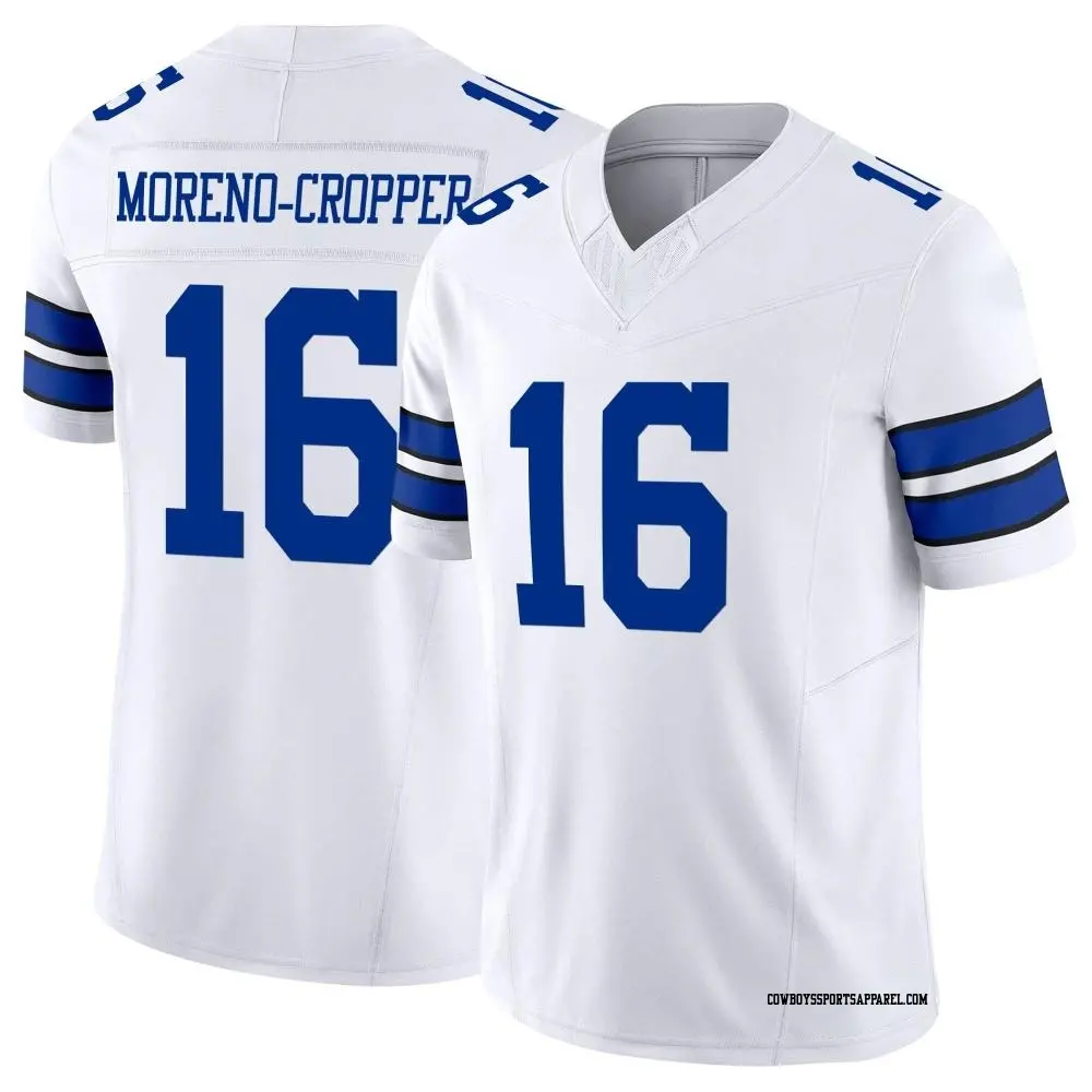 Limited White Men's Jalen Moreno-Cropper Dallas Cowboys Vapor F.U.S.E. Jersey