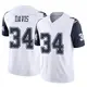 Limited White Men's Malik Davis Dallas Cowboys 2nd Alternate Vapor F.U.S.E. Jersey