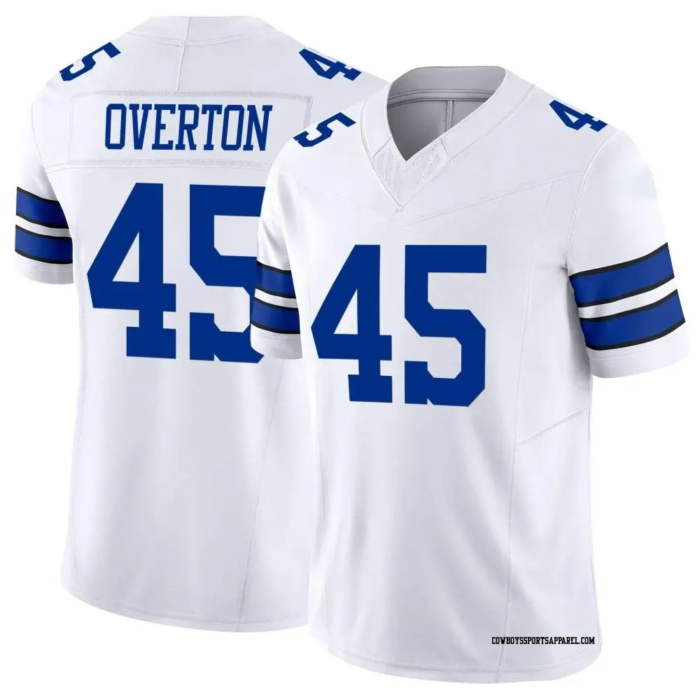 Limited White Men's Matt Overton Dallas Cowboys Vapor F.U.S.E. Jersey