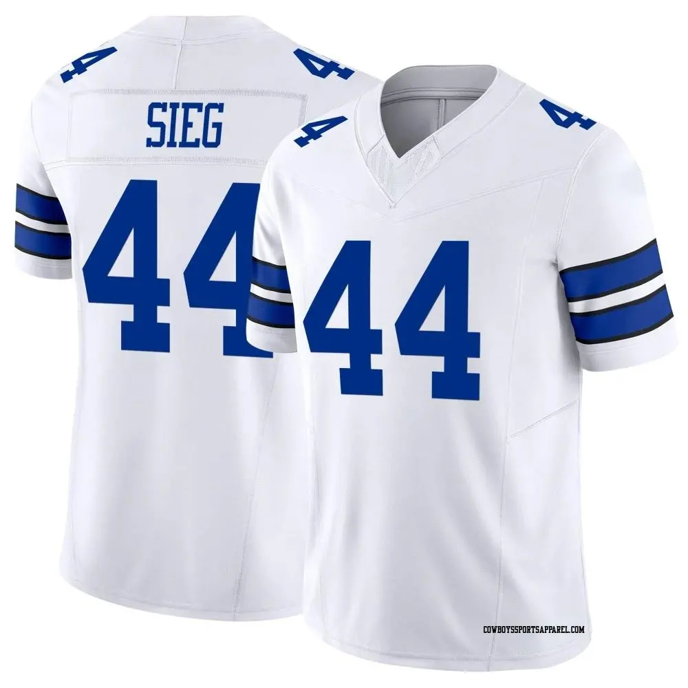 Limited White Men's Trent Sieg Dallas Cowboys Vapor F.U.S.E. Jersey