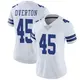 Limited White Women's Matt Overton Dallas Cowboys Vapor Untouchable Jersey