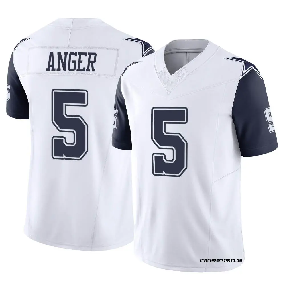 Limited White Youth Bryan Anger Dallas Cowboys 2nd Alternate Vapor F.U.S.E. Jersey