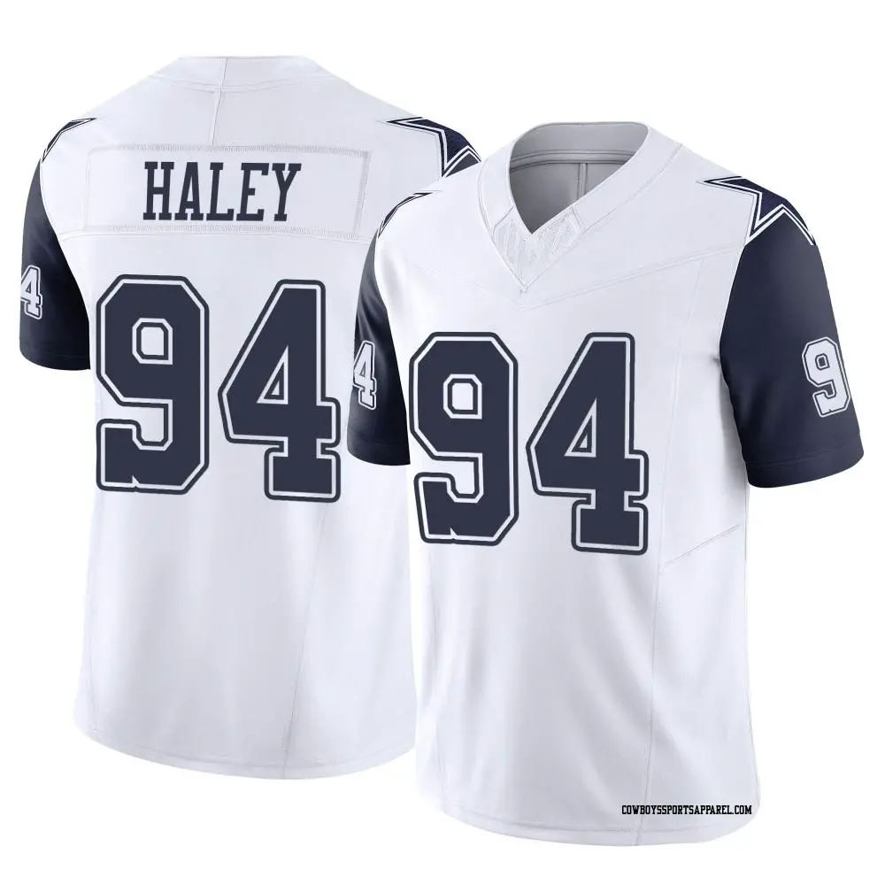 Limited White Youth Charles Haley Dallas Cowboys 2nd Alternate Vapor F.U.S.E. Jersey