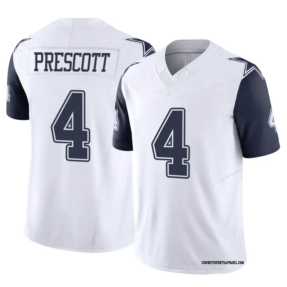 Limited White Youth Dak Prescott Dallas Cowboys 2nd Alternate Vapor F.U.S.E. Jersey