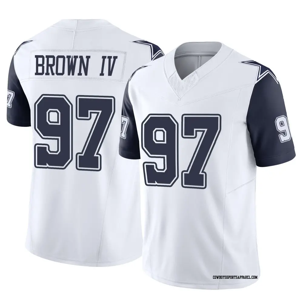 Limited White Youth Earnest Brown IV Dallas Cowboys 2nd Alternate Vapor F.U.S.E. Jersey