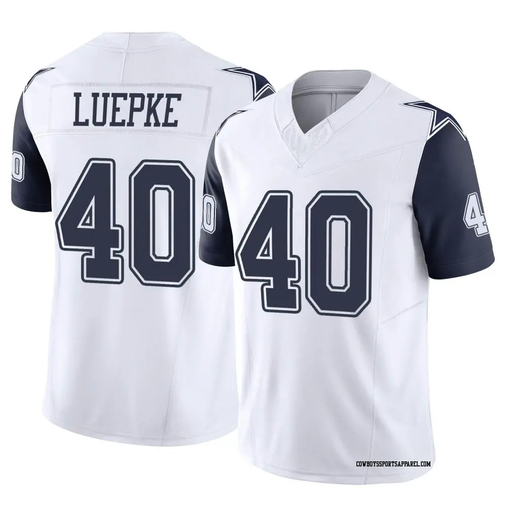 Limited White Youth Hunter Luepke Dallas Cowboys 2nd Alternate Vapor F.U.S.E. Jersey