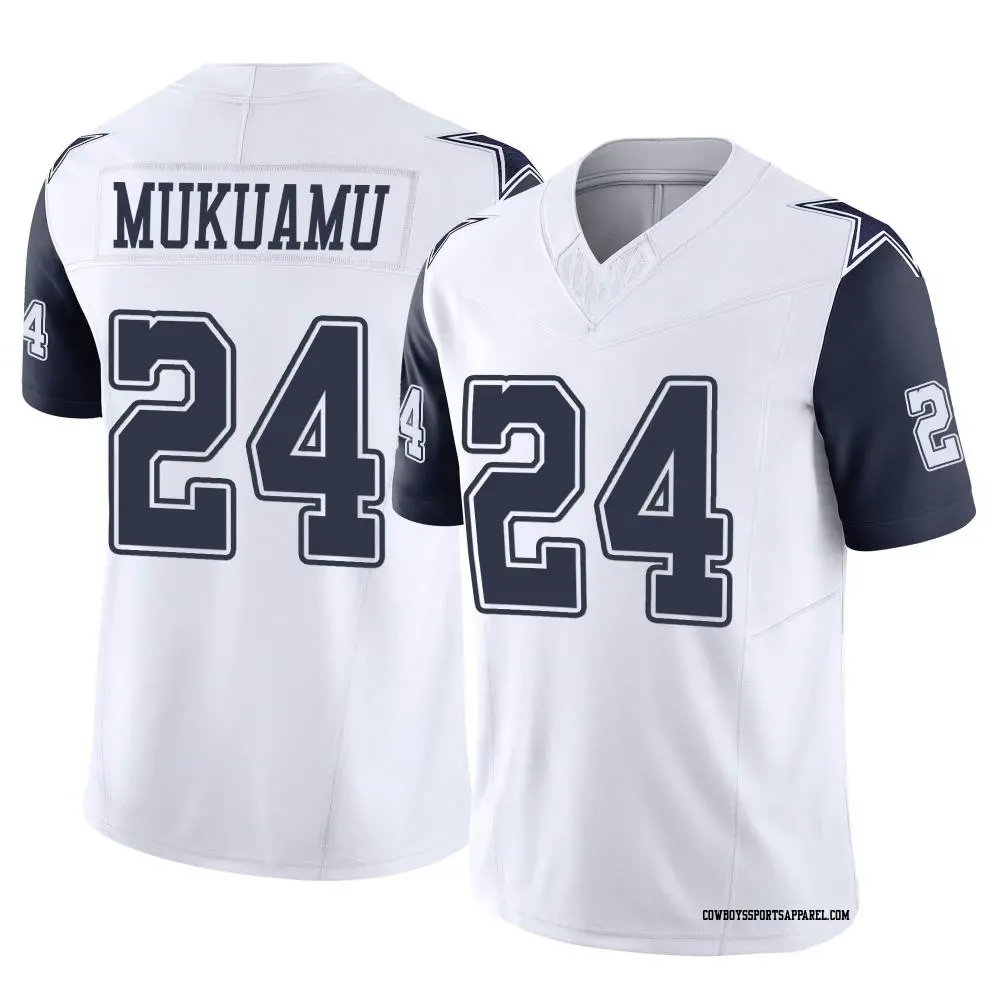 Limited White Youth Israel Mukuamu Dallas Cowboys 2nd Alternate Vapor F.U.S.E. Jersey