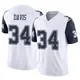 Limited White Youth Malik Davis Dallas Cowboys 2nd Alternate Vapor F.U.S.E. Jersey