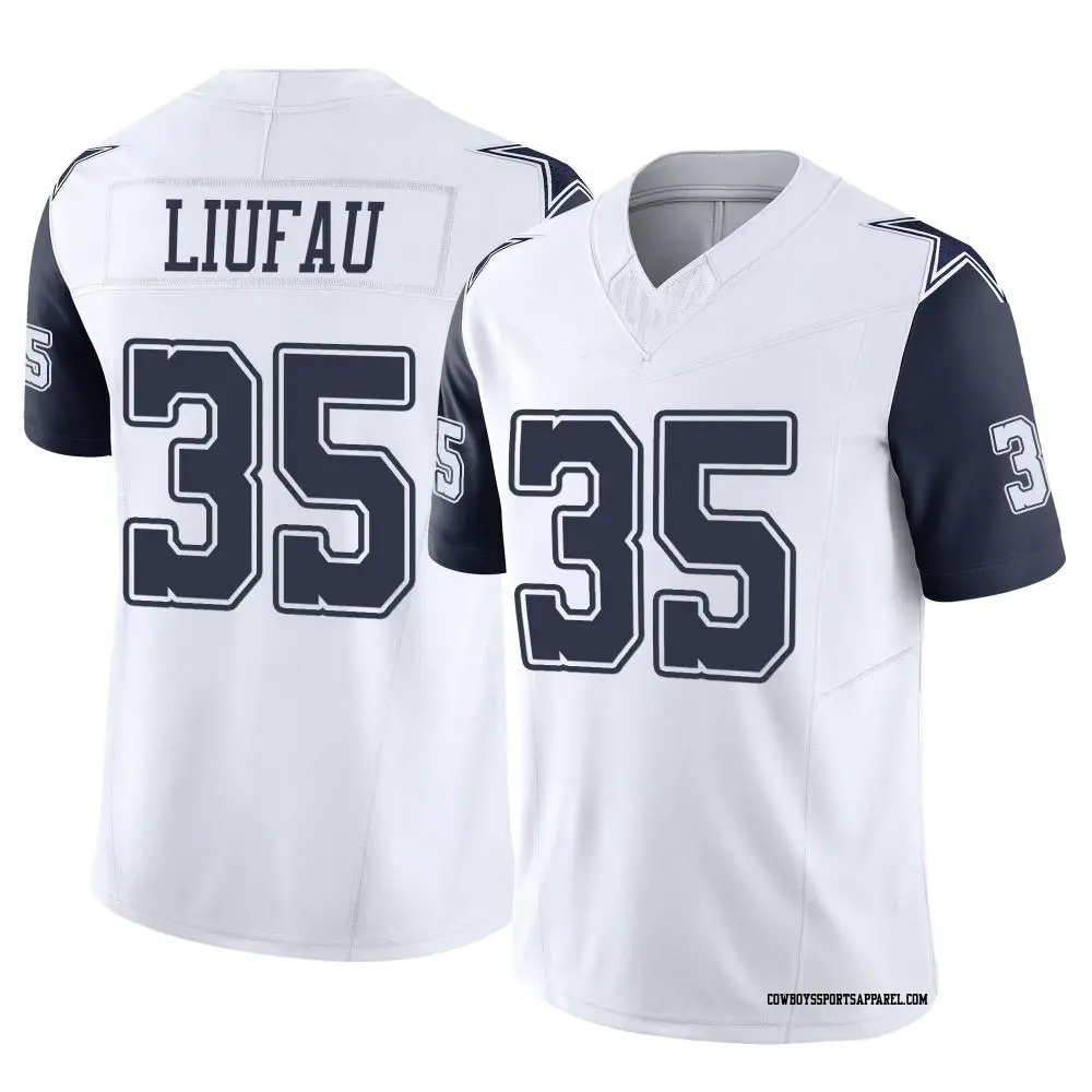 Limited White Youth Marist Liufau Dallas Cowboys 2nd Alternate Vapor F.U.S.E. Jersey