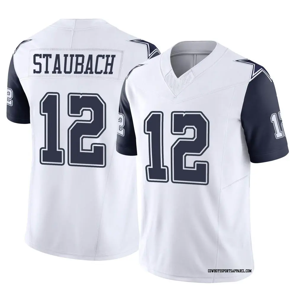 Limited White Youth Roger Staubach Dallas Cowboys 2nd Alternate Vapor F.U.S.E. Jersey