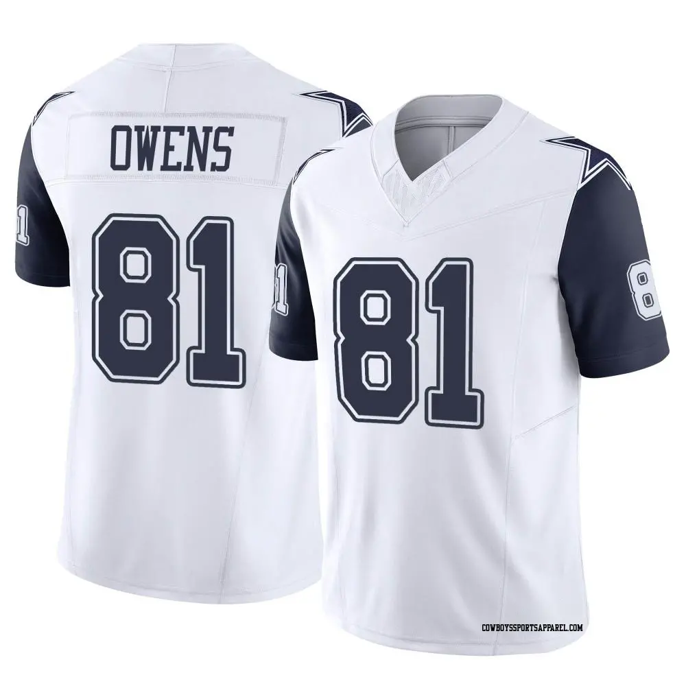 Limited White Youth Terrell Owens Dallas Cowboys 2nd Alternate Vapor F.U.S.E. Jersey