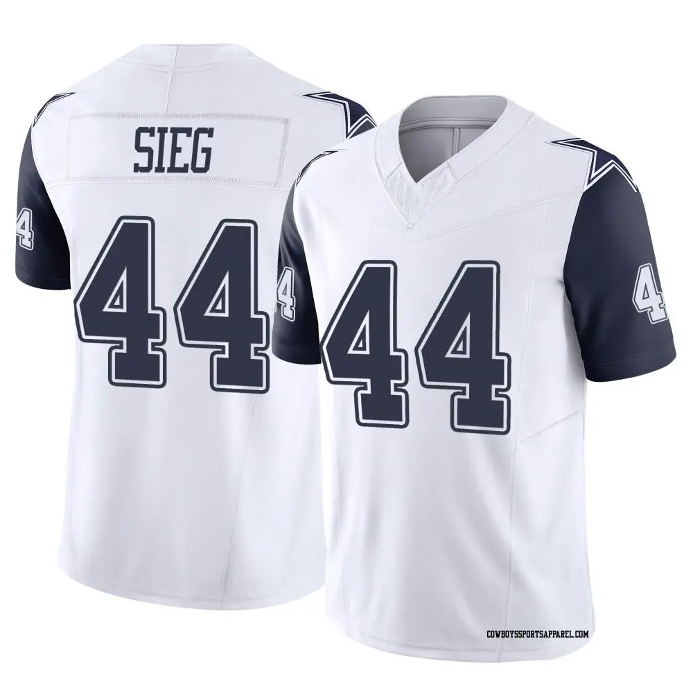 Limited White Youth Trent Sieg Dallas Cowboys 2nd Alternate Vapor F.U.S.E. Jersey